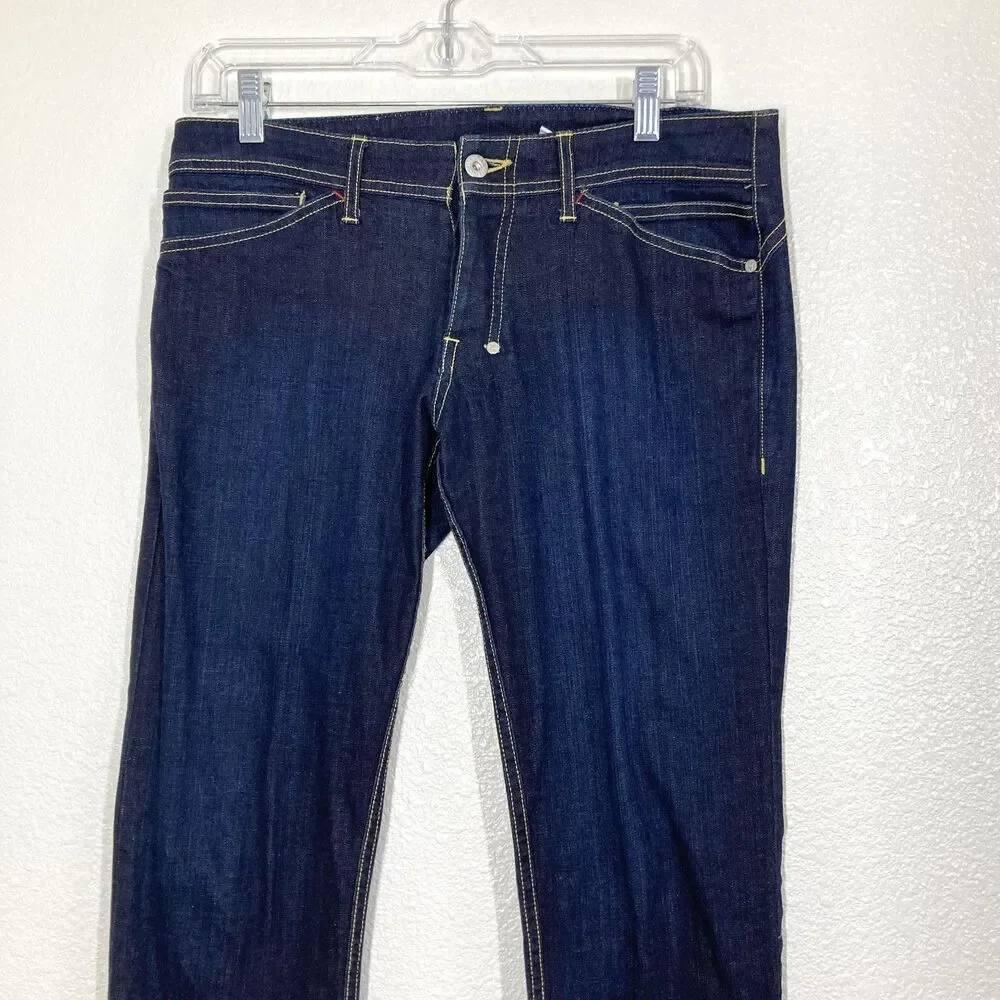 Rufskin Matchstick Jeans Mens 30 Blue Dark Wash Slim Straight Leg Stretch - Picture 4 of 16